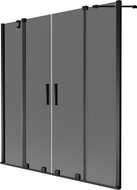 Mexen Velar Duo Badewannen-Falttür 2-flügelig verschiebbar 160 x 150 cm, grafit, schwarz - 896-160-000-42-70