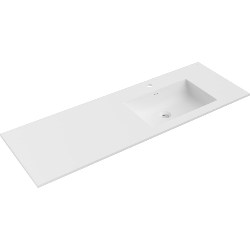 Mexen Otis Einbauwaschbecken rechts 141 x 46,5 cm, weiß matt - 25181401P