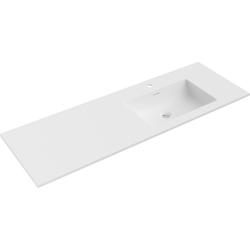Mexen Otis umivaonik ugrađen u radnu površinu desni 141 x 46,5 cm, bijeli mat - 25181401P