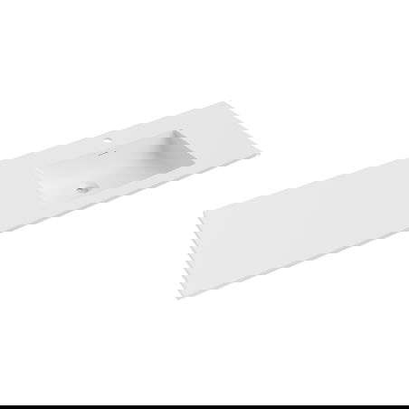 Mexen Otis lavatório embutido direito 141 x 46,5 cm, branco mate - 25181401P