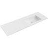 Mexen Otis töölauale süvistatav valamu parempoolne 141 x 46,5 cm, valge matt - 25181401P