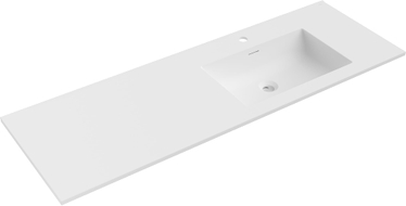 Mexen Otis töölauale süvistatav valamu parempoolne 141 x 46,5 cm, valge matt - 25181401P
