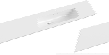 Mexen Otis lavatório embutido à direita 141 x 46,5 cm, branco brilho - 25181400P