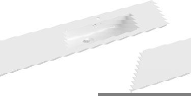 Mexen Otis nedfällbar tvättställ höger 141 x 46,5 cm, vit glans - 25181400P