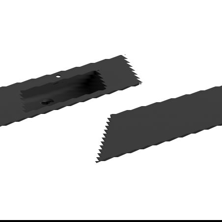 Mexen Otis lava-louça embutida no tampo direita 141 x 46,5 cm, preto mate - 25181471P