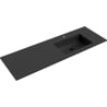 Mexen Otis inset washbasin right 141 x 46.5 cm, black matte - 25181471P