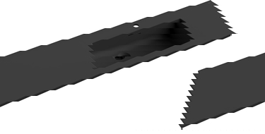 Mexen Otis Einbauwaschbecken rechts 141 x 46,5 cm, schwarz matt - 25181471P