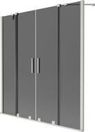 Mexen Velar Duo badwand 2-delige schuifbare 160 x 150 cm, grafiet, geborsteld nikkel - 896-160-000-42-97