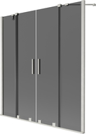 Mexen Velar Duo duschvägg 2-delad skjutbar 160 x 150 cm, grafit, borstad nickel - 896-160-000-42-97