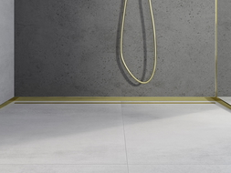 Mexen Line-B frontale douchegootlijst 130 cm, goud - 185003130U