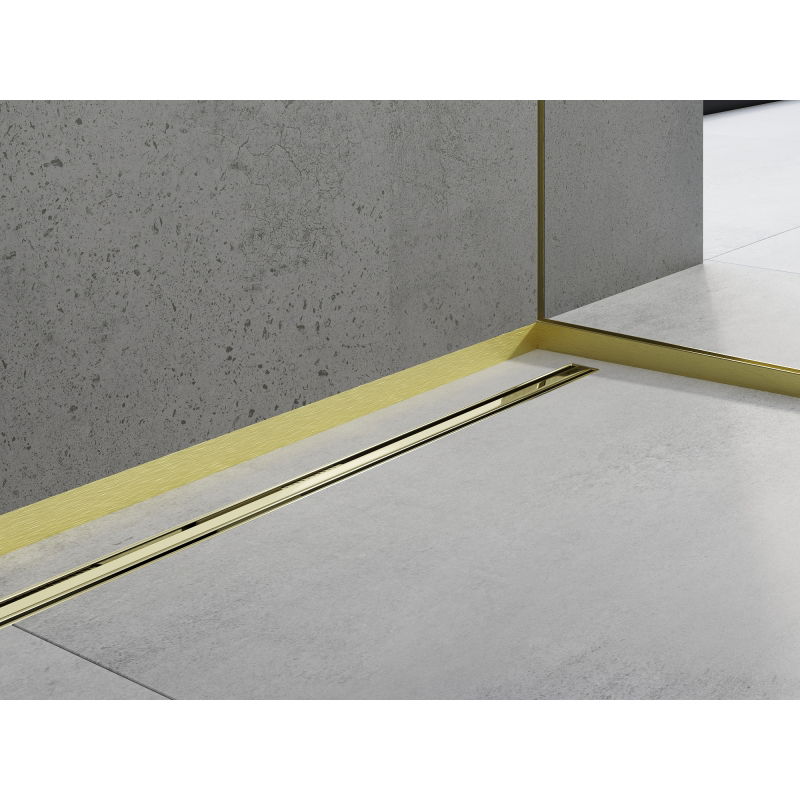 Mexen Line-B frontale douchebaklijst 130 cm, goud geborsteld - 185503130U
