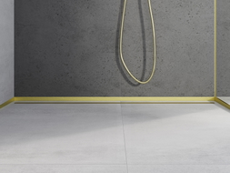 Mexen Line-B plinthe de douche frontale 180 cm, or brossé - 185503180U