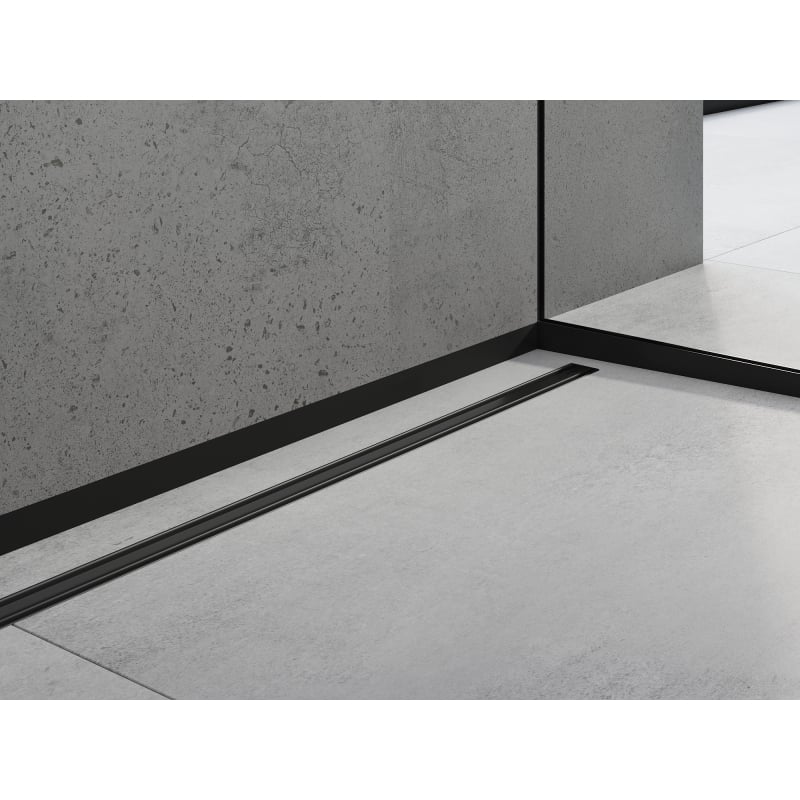 Mexen Line-B front shower trim 130 cm, black - 187003130U