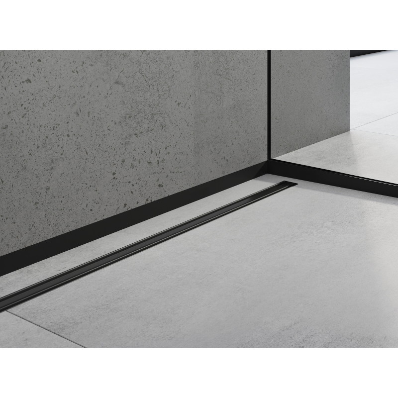 Mexen Line-B calha de duche frontal 180 cm, preta - 187003180U
