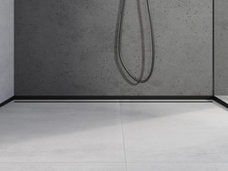 Mexen Line-B shower tray front trim 180 cm, black - 187003180U