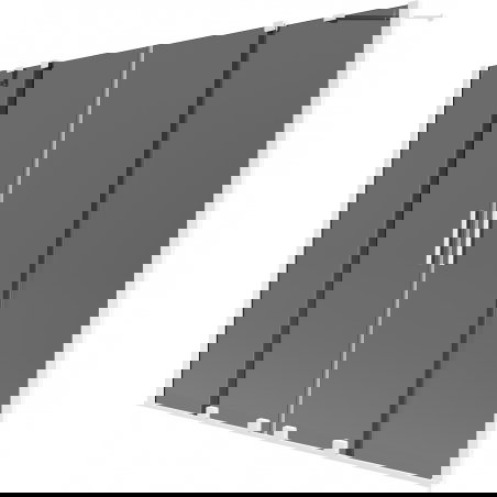 Mexen Velar Duo paravan za kad dvokrilni drsni 170 x 150 cm, grafit, bel - 896-170-000-42-20