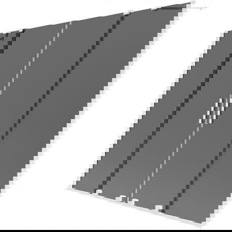 Mexen Velar Duo zweiflügelige, verschiebbare Badewannenabtrennung 170 x 150 cm, Graphit, Weiß - 896-170-000-42-20
