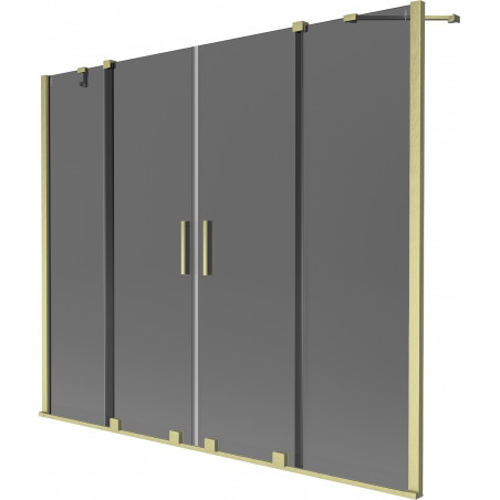 Mexen Velar Duo vannikatus 2-osaline lükanduks 170 x 150 cm, grafiit, kuldharjatud - 896-170-000-42-55