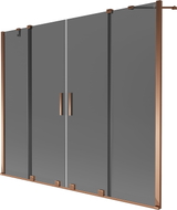 Mexen Velar Duo vannieekraan, 2-tiivaline, liuguv 170 x 150 cm, grafiit, roosa kuld - 896-170-000-42-60