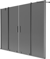 Mexen Velar Δίφυλλη συρόμενη ντουζιέρα 170 x 150 εκ, γραφίτης, γκρι όπλου