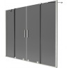 Mexen Velar Duo vannitoa paravan, 2-osaline, 170 x 150 cm, grafiit, harjatud nikkel - 896-170-000-42-97