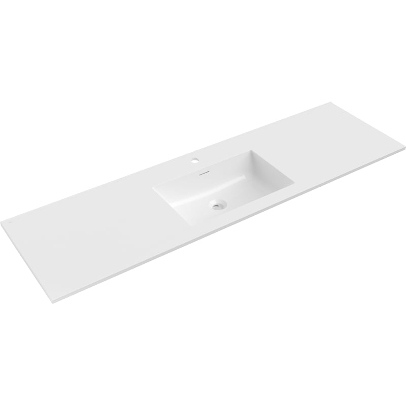 Mexen Otis umivaonik ugrađen u ploču 161 x 46,5 cm, bijeli sjaj - 25181600