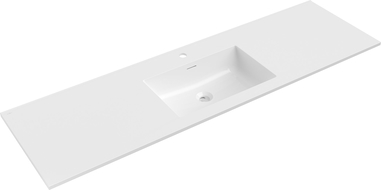 Mexen Otis Einbaubecken in Arbeitsplatte 161 x 46,5 cm, glänzend weiß - 25181600