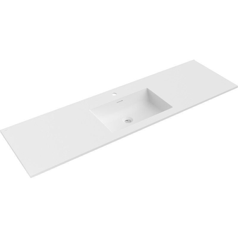 Mexen Otis tööpinnale süvistatav valamu 161 x 46,5 cm, valge matt - 25181601