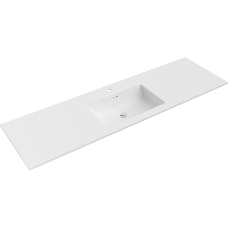 Mexen Otis vgrajna umivalnica v pult 161 x 46,5 cm, bela mat - 25181601