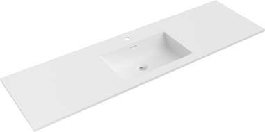 Mexen Otis lavabo da incasso 161 x 46,5 cm, bianco opaco - 25181601