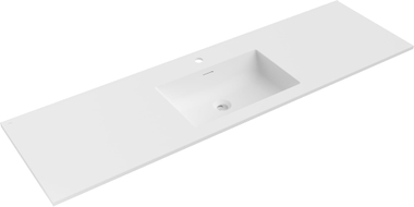 Mexen Otis tööpinnale süvistatav valamu 161 x 46,5 cm, valge matt - 25181601