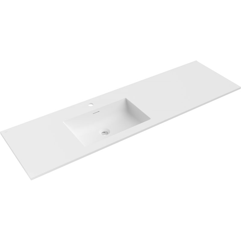 Mexen Otis lavandino incassato nel piano sinistro 161 x 46,5 cm, bianco opaco - 25181601L