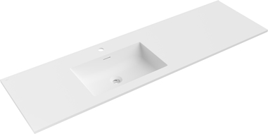 Mexen Otis inbyggd tvättställ vänster 161 x 46,5 cm, vit matt - 25181601L