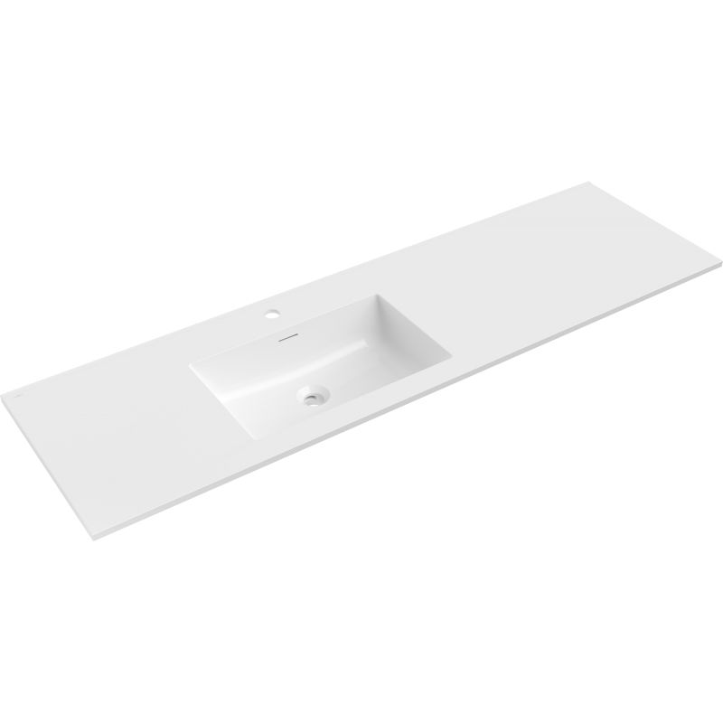 Mexen Otis inbouw wastafel links 161 x 46,5 cm, glanzend wit - 25181600L