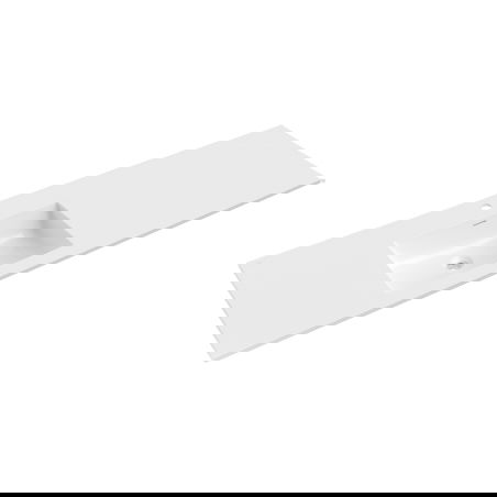 Mexen Otis an d'Theek agedaucht lénks hand Uewerfläch 161 x 46,5 cm, wäiss Glanz - 25181600L