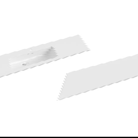 Mexen Otis lavandino incassato nel piano a destra 161 x 46,5 cm, bianco lucido - 25181600P