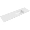 Mexen Otis lavabo encastré à droite 161 x 46,5 cm, blanc brillant - 25181600P