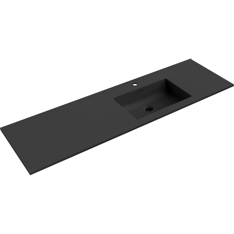 Mexen Otis tööpinda süvistatav valamu parem 161 x 46,5 cm, must matt - 25181671P