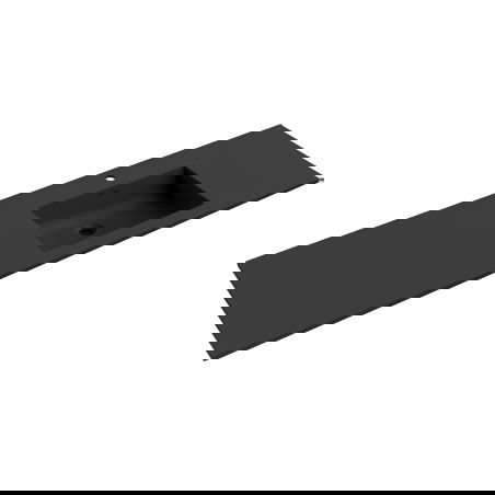 Mexen Otis lavatório embutido no tampo direito 161 x 46,5 cm, preto mate - 25181671P