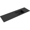 Mexen Otis Einbauwaschbecken rechts 161 x 46,5 cm, schwarz matt - 25181671P