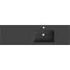 Mexen Otis Einbauwaschbecken rechts 161 x 46,5 cm, schwarz matt - 25181671P
