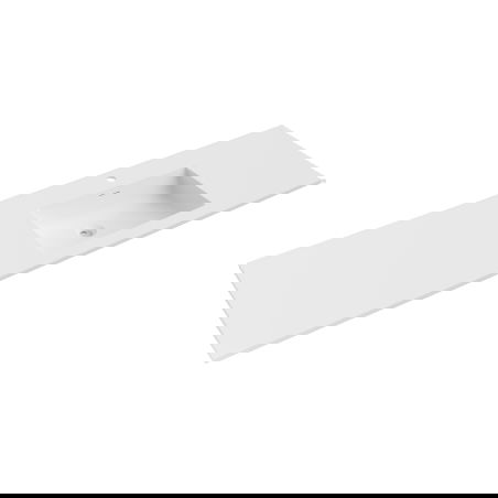 Mexen Otis Einbauwaschbecken rechts 161 x 46,5 cm, weiß matt - 25181601P