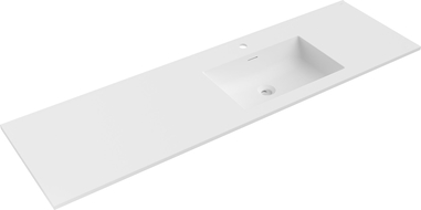 Mexen Otis Einbauwaschbecken rechts 161 x 46,5 cm, weiß matt - 25181601P