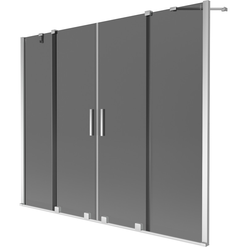 Mexen Velar Duo vannisein 2-tiivaga lükanduks 190 x 150 cm, grafiit, kroom - 896-190-000-42-01