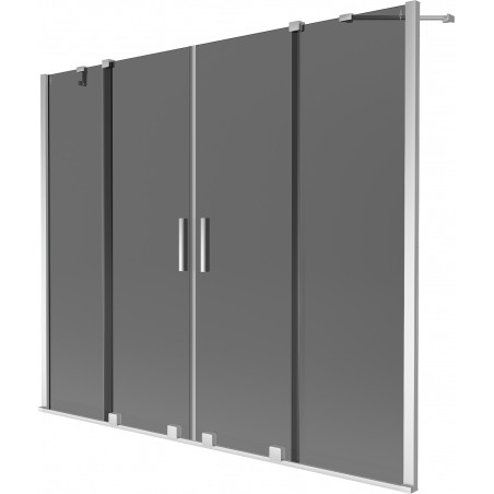 Mexen Velar Duo vannisein 2-tiivaga lükanduks 190 x 150 cm, grafiit, kroom - 896-190-000-42-01
