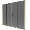 Mexen Velar Duo vannieksparaan 2-osaline liug 190 x 150 cm, grafiit, kuldne harjatud - 896-190-000-42-55
