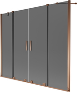 Mexen Velar Duo kaheinimese vannikardina 2-liikmeline liikuv 190 x 150 cm, grafiit, roosa kuld - 896-190-000-42-60