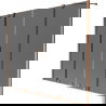 Mexen Velar Duo Badewannenaufsatz 2-flügelig, verschiebbar 190 x 150 cm, Graphit, gebürstetes Kupfer - 896-190-000-42-65