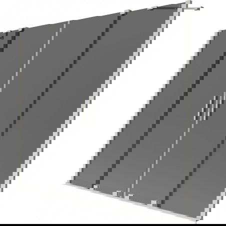 Mexen Velar Δίφυλλο παραβάν μπανιέρας συρόμενο 190 x 150 cm, γραφίτης,