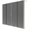 Mexen Velar Duo 2-wing sliding bath screen 190 x 150 cm, graphite, brushed nickel - 896-190-000-42-97